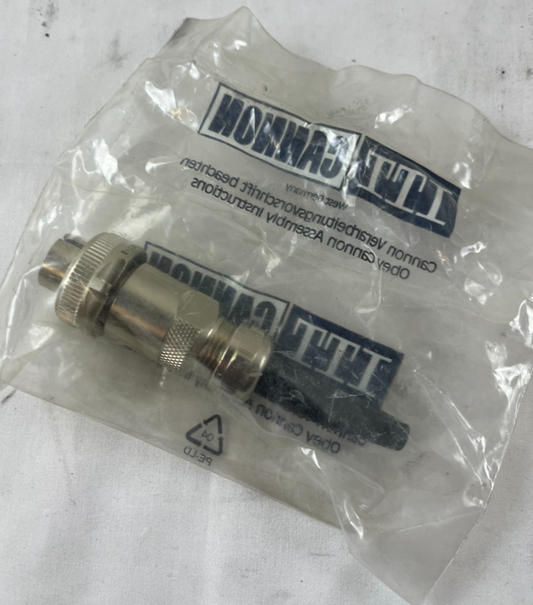 ITT Cannon Circular Connector Plug Metal Field Wireable West Germany New Unit