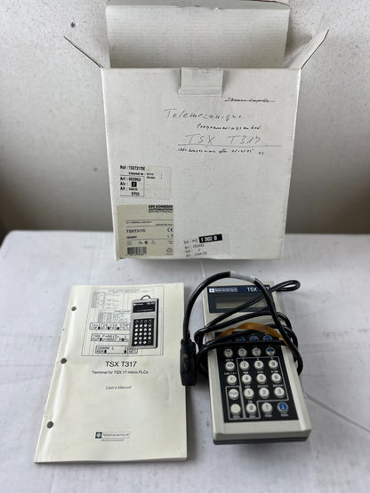 Telemecanique TSX T317 Programming Terminal for TSX17 Micro PLCs w. Box & Manual