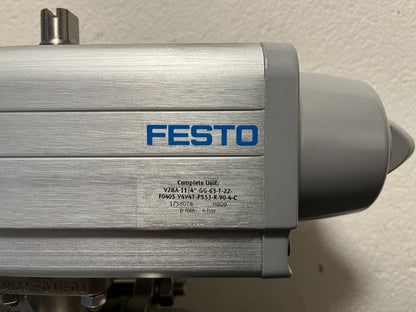 Festo VZBA 1-1/4" Stainless Steel Pneumatic Ball Valve Actuator VZBA-63-T-22