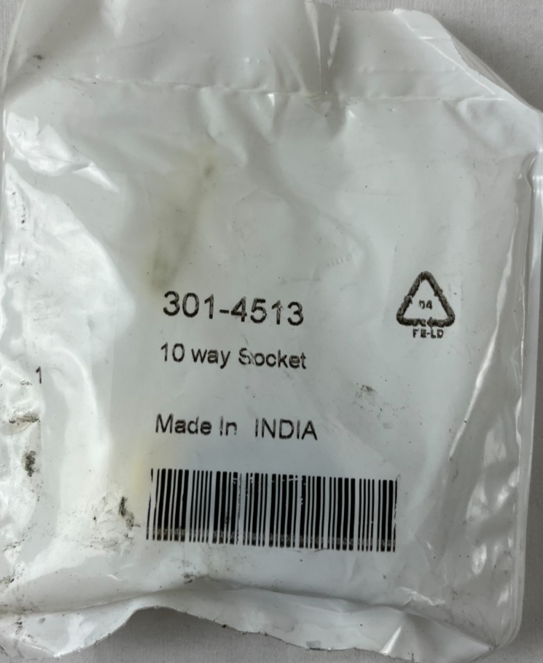 10 Way Socket Circular Connector 301-4513 Panel Mount New Unit Spare