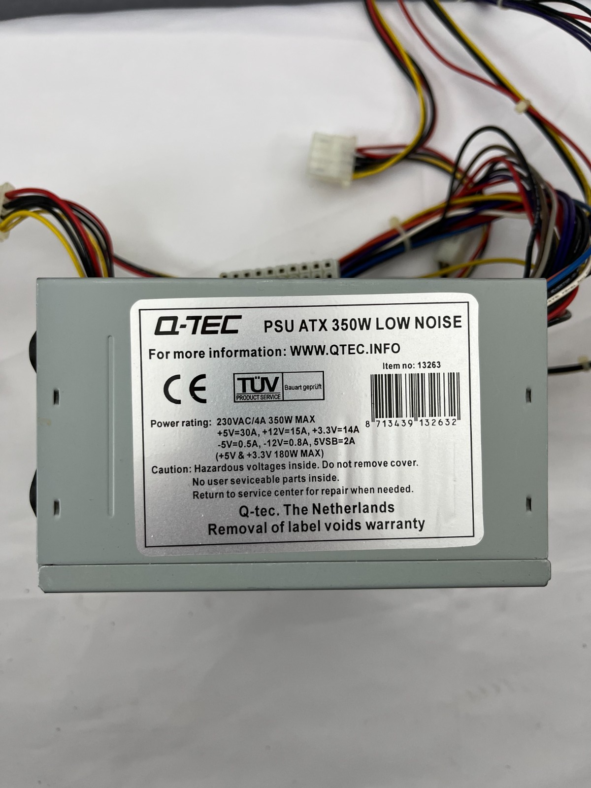Q-Tec ADT-350 ATX 350W Low Noise Temperature Controller Power Supply – Used
