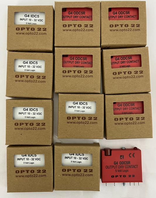 Opto 22 G4 Bundle: 6x IDC5 Input 10–32VDC + 6x ODC5R Output Dry Contact 5V Logic