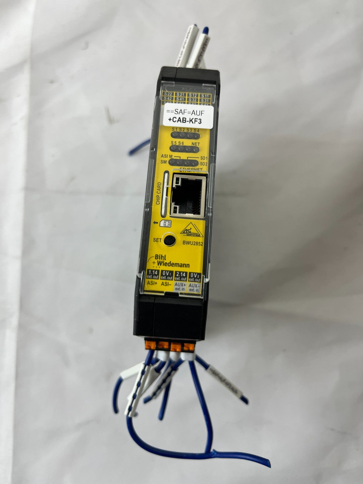 Bihl+Wiedemann BWU2852 AS-i Safety Basic Monitor Ethernet Used Spare Unit