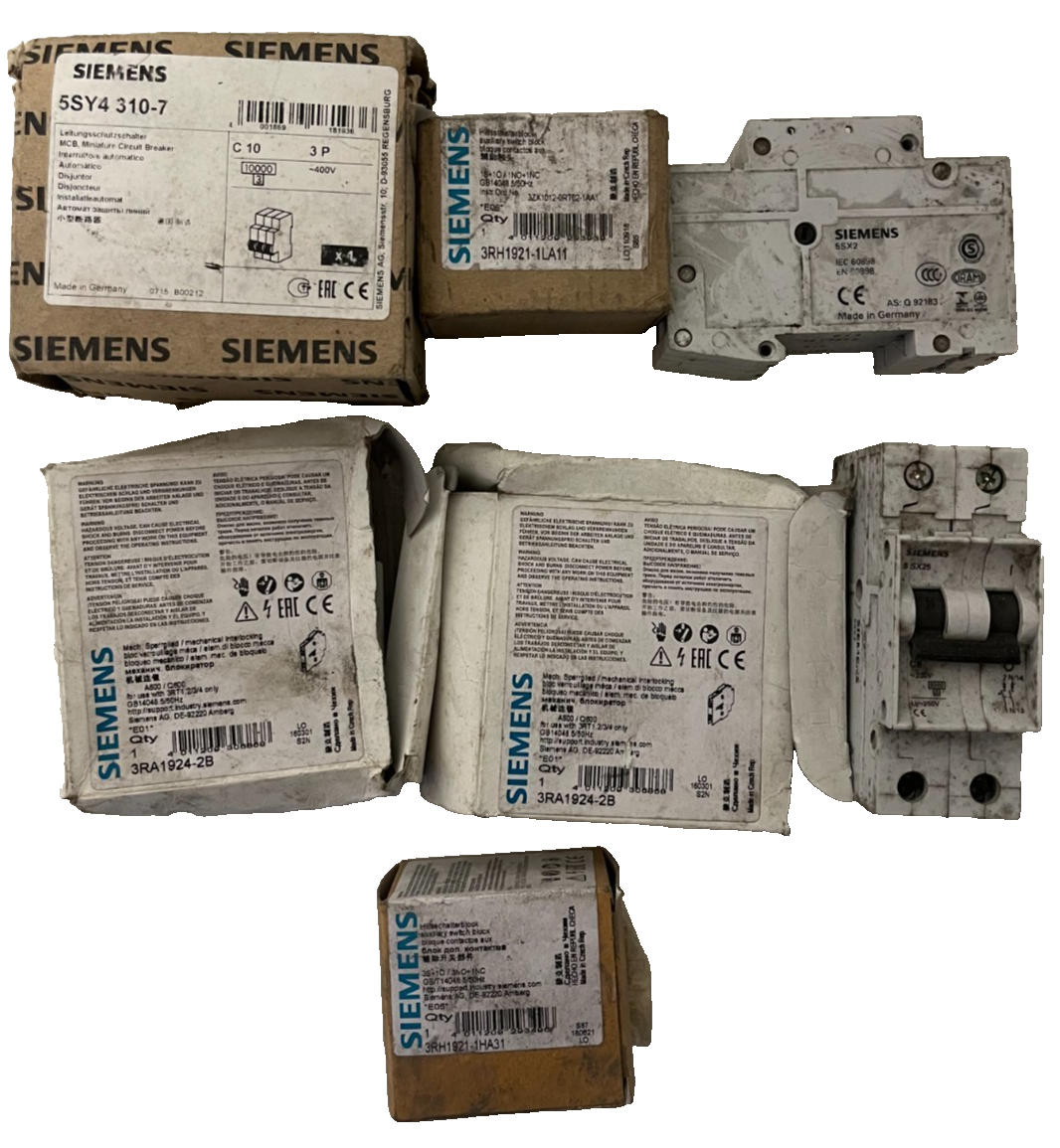 Siemens Industrial Automation Bundle – 7 pcs – New Open Box - Breakers Blocks