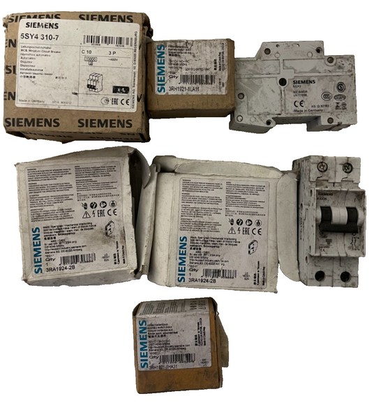 Siemens Industrial Automation Bundle – 7 pcs – New Open Box - Breakers Blocks