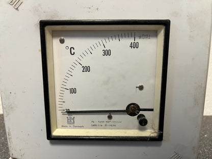 Vintage H. Helweg Mikkelsen Industrial Analog Temperature Gauge 0-400°C Denmark