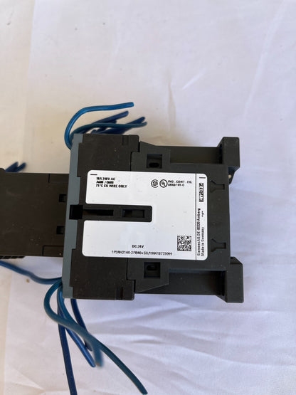 Siemens 3RH2140-2FB40 Contactor Relay 4NO 24V DC Coil With Pre-Wiring Used