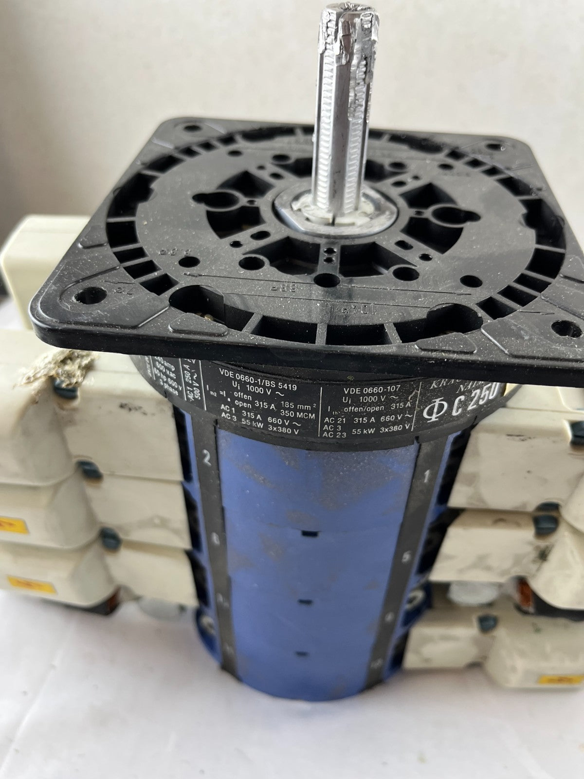 Kraus & Naimer C250 Rotary Cam Load Break Switch 240A 600VAC 3‑Phase Used