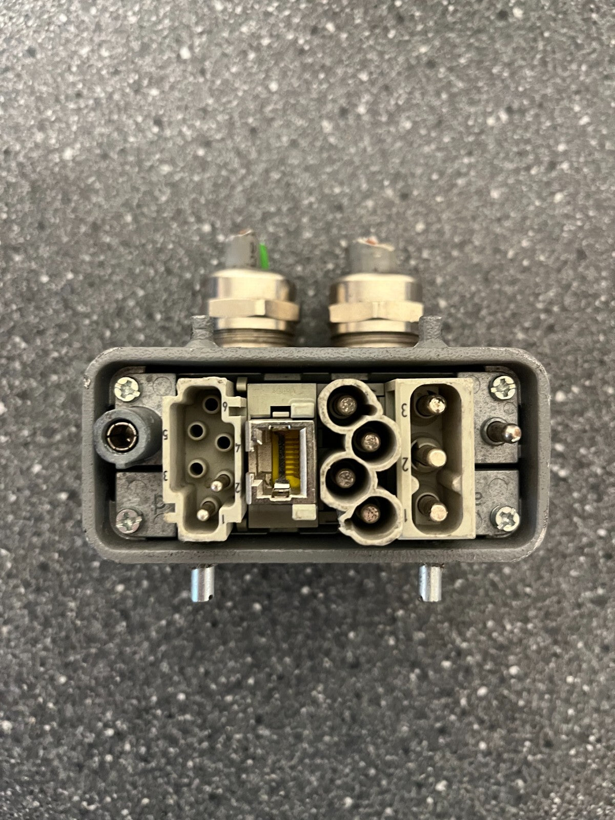 Harting Han Industrial Connector with Mixed Power & Data Modules - Used