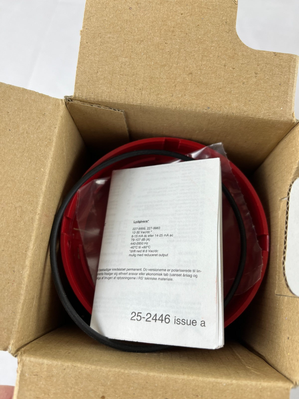Fulleon 626‑113 Electronic Sounder Horn 110–240V AC IP65 Red Base New UK Made