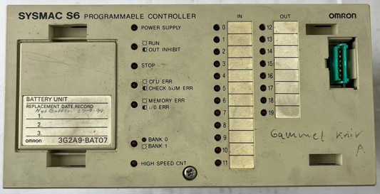 Omron SYSMAC S6 3G2S6‑CPU15 Programmable Controller 12–24 VDC In 8 Relay Out