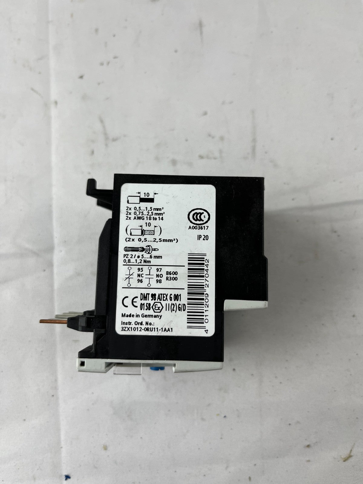 Siemens SIRIUS 3RU1116-1JB0 Thermal Overload Relay 7–10A Class 10 Used Spare