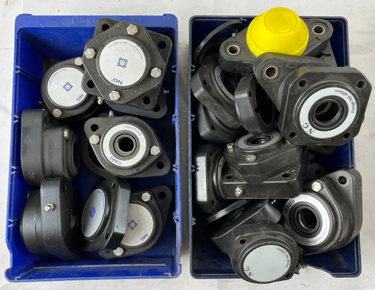 Bj‑Gear Ng Waterproof Flange Bearings 20 Mm Housing Lot Used Spare Units