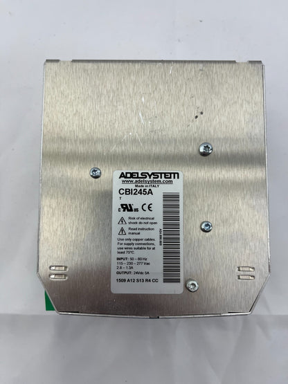 AdelSystem CBI245A DC UPS Power Supply 24V 5A 120W DIN Rail Battery Charger
