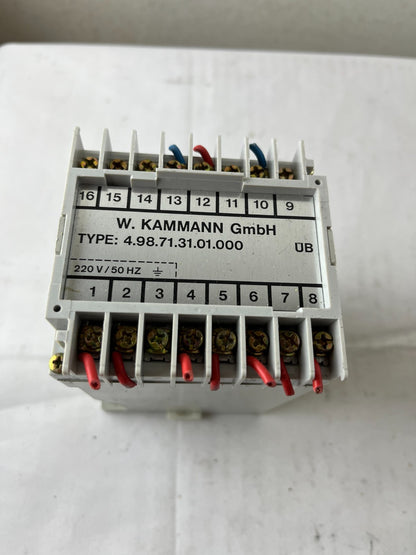 W. KAMMANN GmbH 4.98.71.31.01.000 Relay / Interface Module 220 V 50 Hz Used