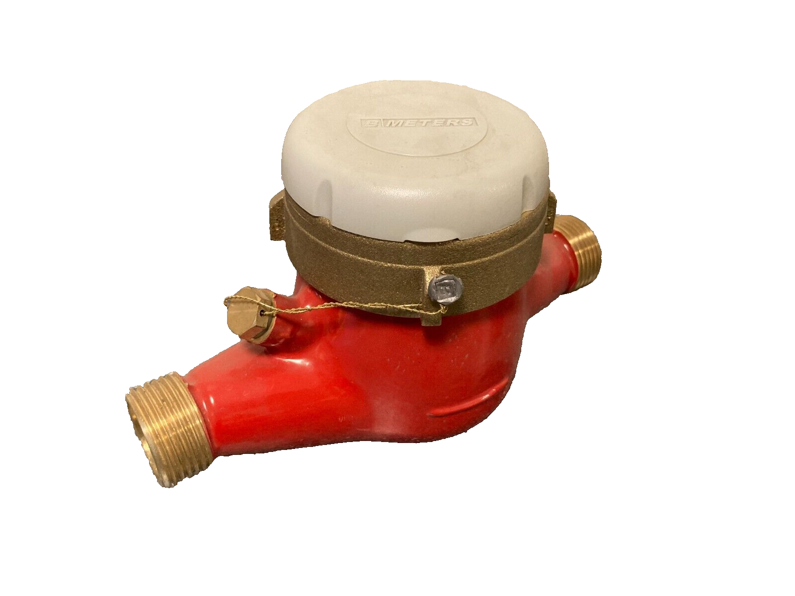 B METERS Water Meter MAR18 AC83, GSD8 130mm Italy Qn 1.5 m³/h in Red
