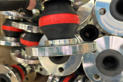 Elaflex Rotring DN40 PN16 Rubber Expansion Joint – Compensator, 1½", Red Band