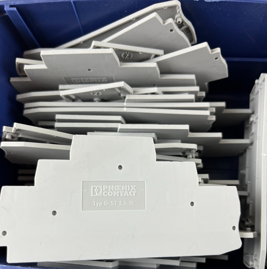 Phoenix Contact D-ST 2,5-3L End Cover Plates for ST 2,5-3L Terminals Lot New