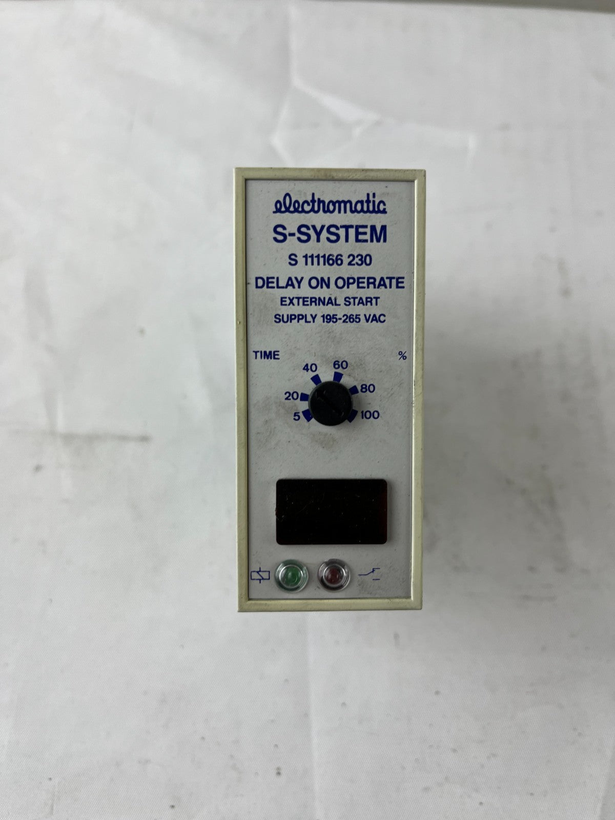 Electromatic S111166 230 Delay Timer 195-265VAC External Start LED Display