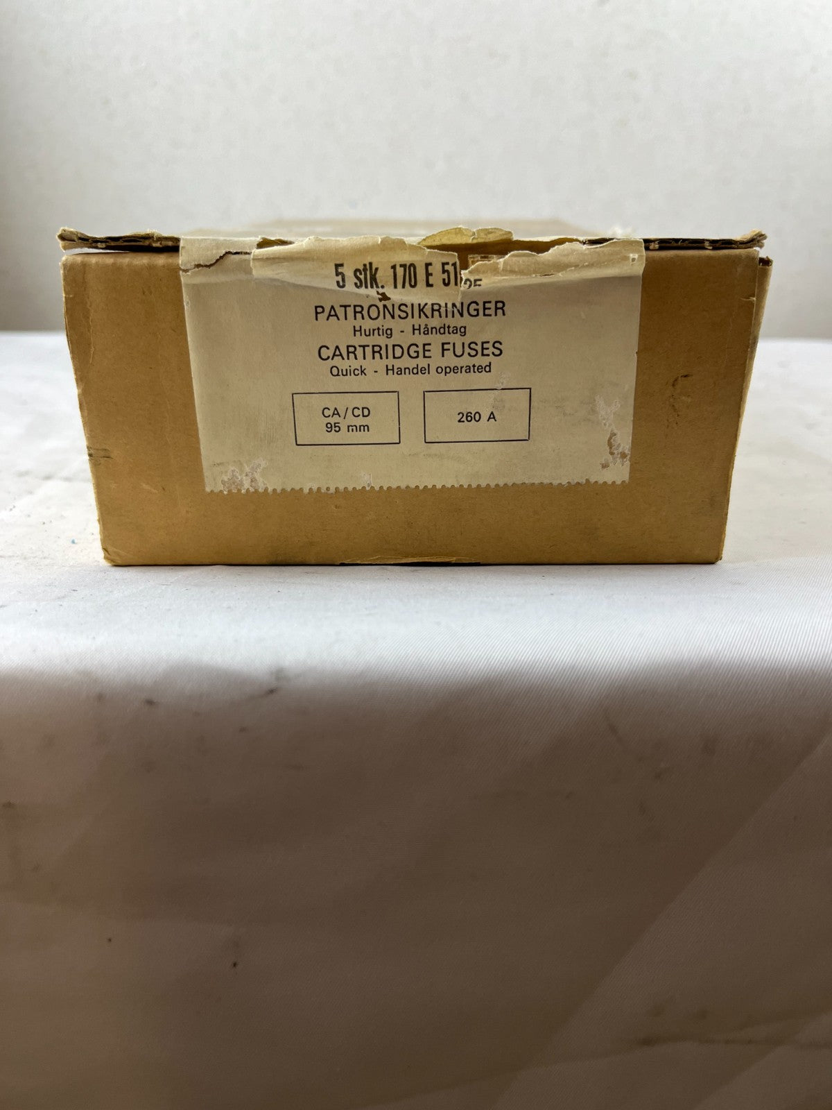 5x LK‑NES 170E5125 260A 500V HL Cartridge Fuses CA/CD 95mm NEW NOS