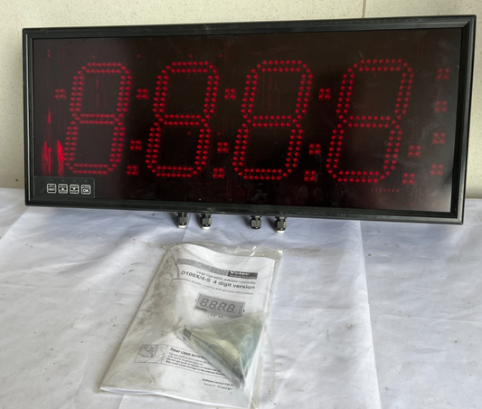 Vetec D1006/4-S2-RDLV-AC-2 Large LED Display ASCII Indicator Used Spare Unit