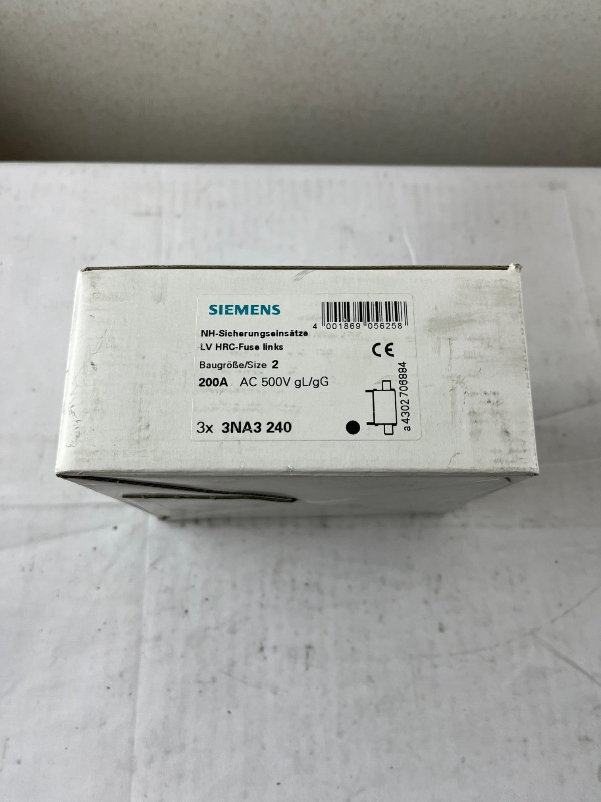 Siemens 3NA3 240 NH2 200A 500V gG LV HRC Fuse Links Box of 3 New Spare