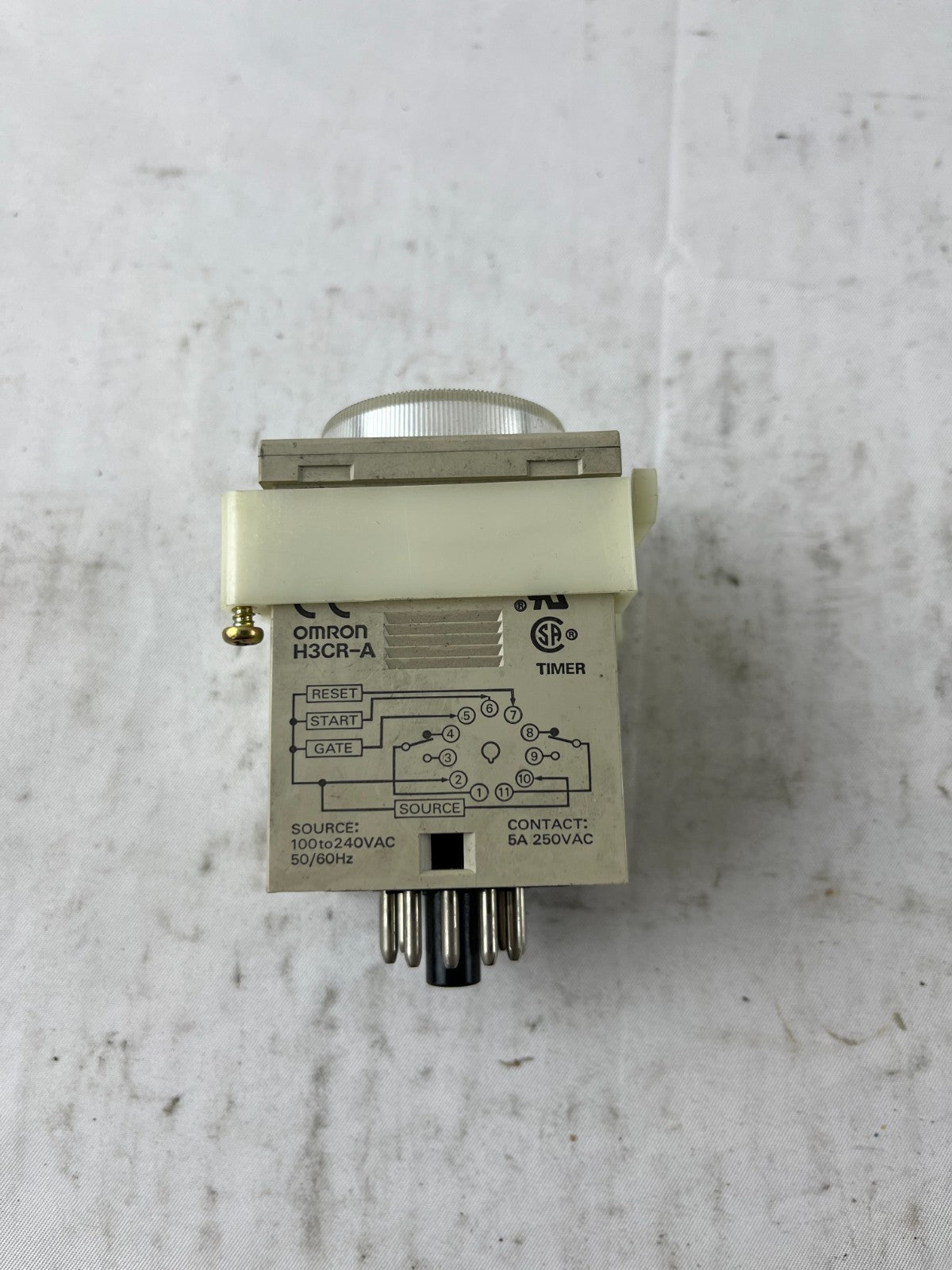 Omron H3CR-A Analog Timer Relay 100-240VAC 5A Panel Mount Used Spare Unit