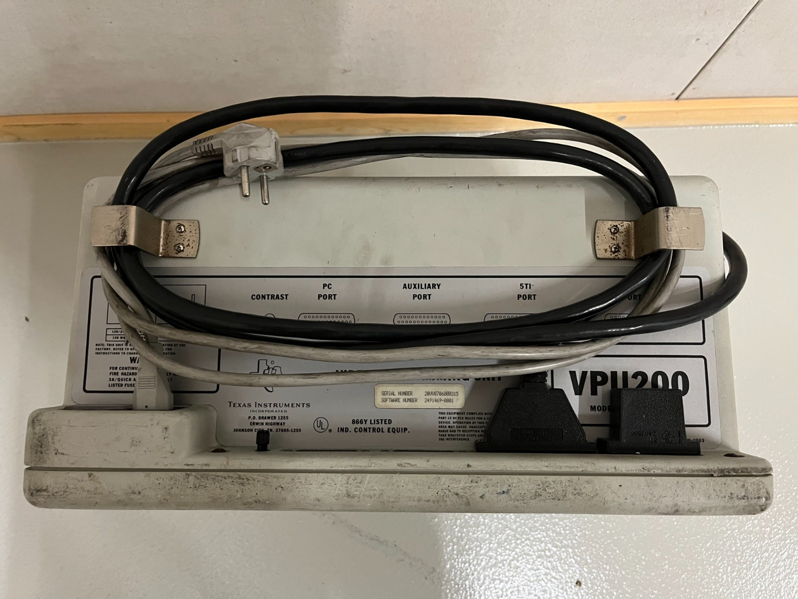 Texas Instruments VPU200 Video Programming Unit PLC Model 200 Untested Condition