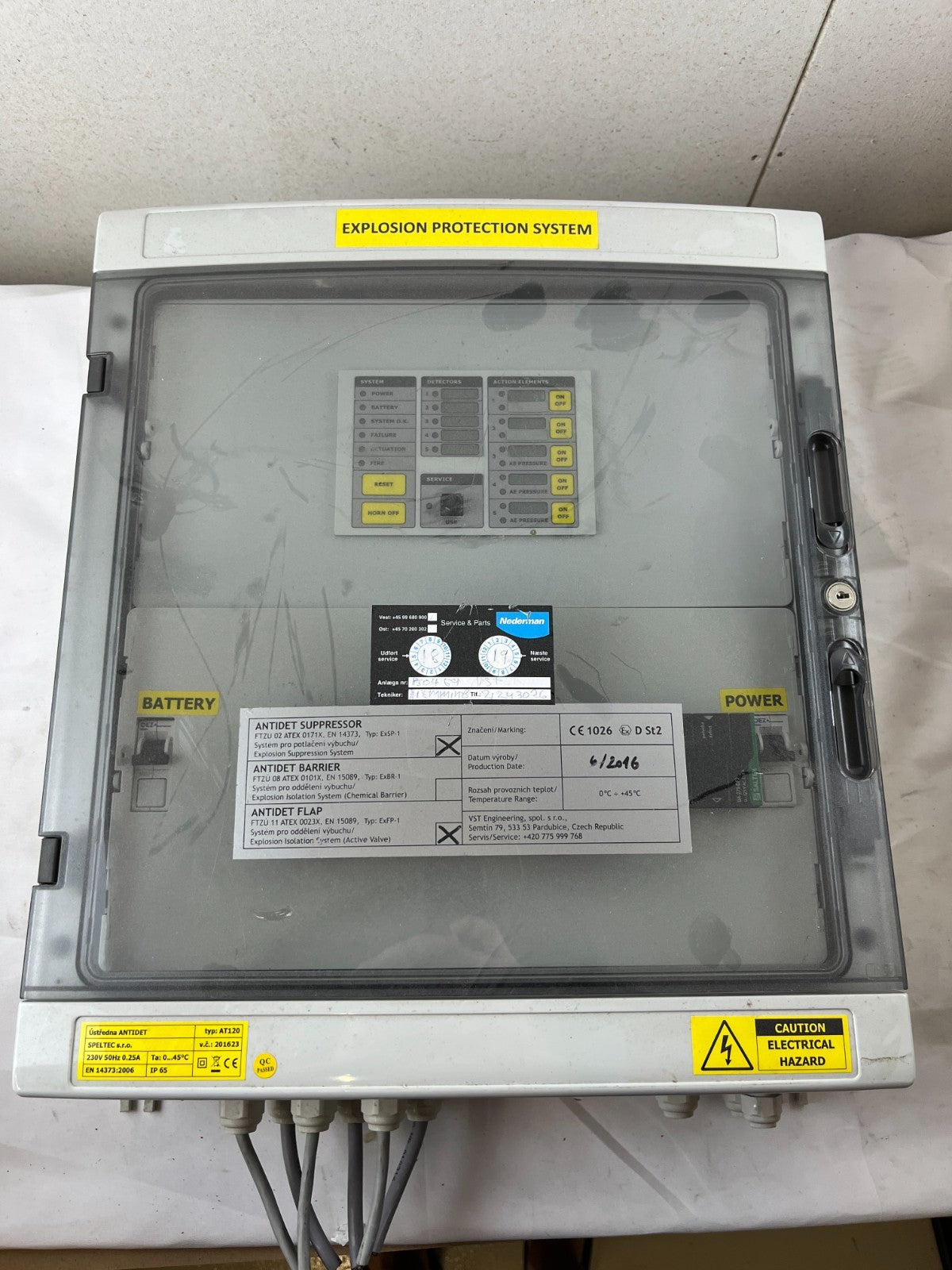 Speltec AT120 Explosion Protection System Control Panel ATEX IP65 Working