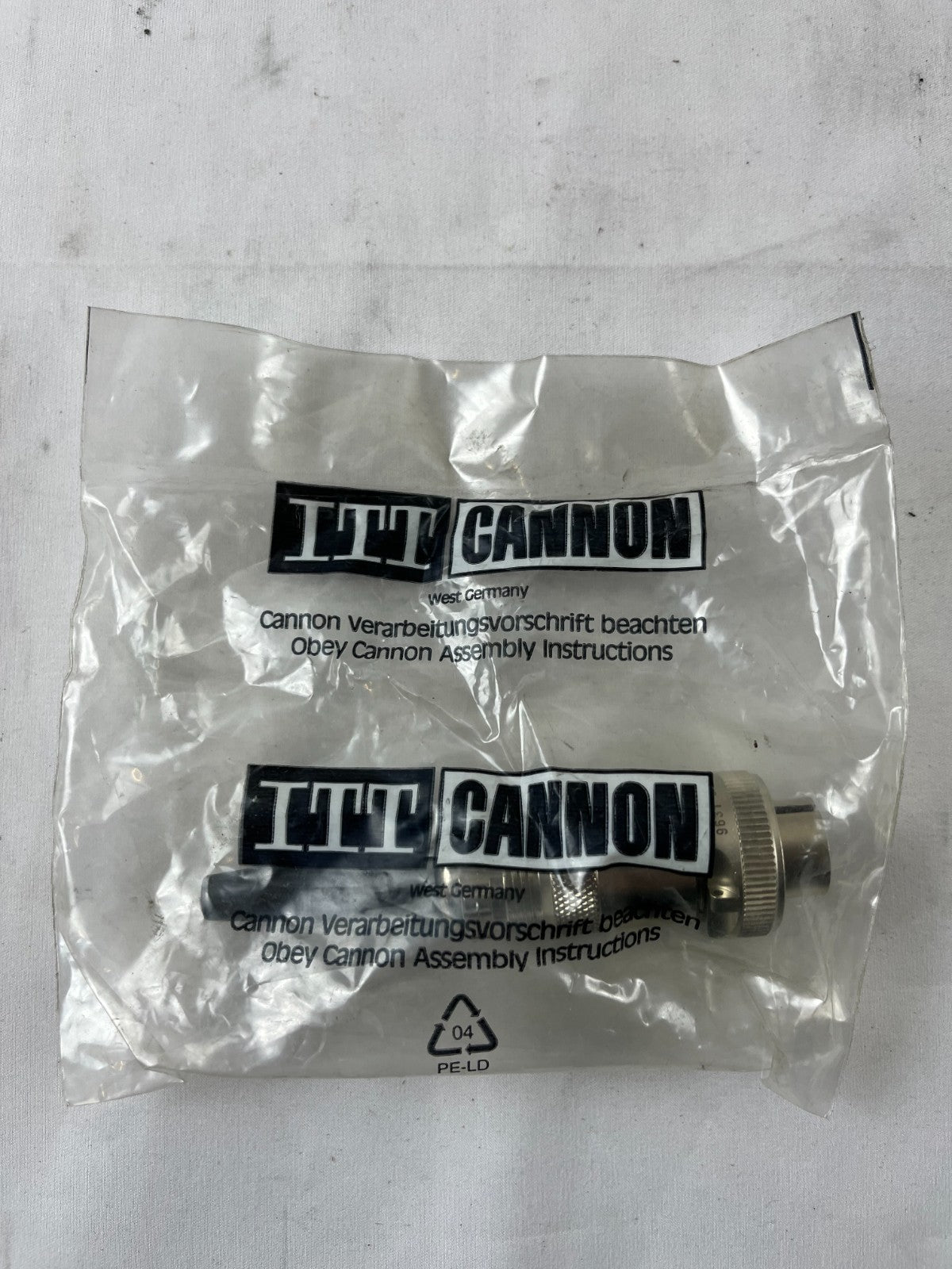 ITT Cannon Circular Connector Plug Metal Field Wireable West Germany New Unit
