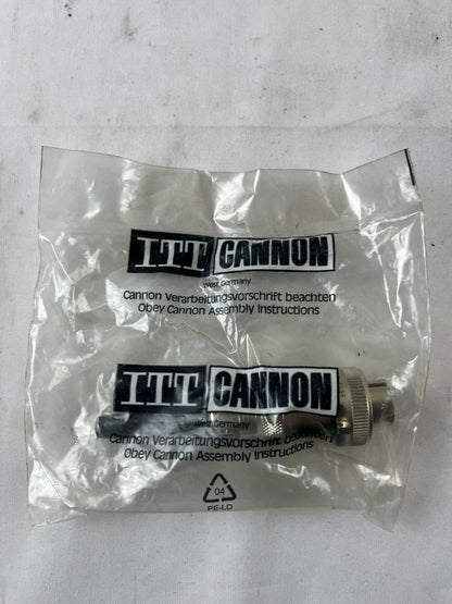 ITT Cannon Circular Connector Plug Metal Field Wireable West Germany New Unit