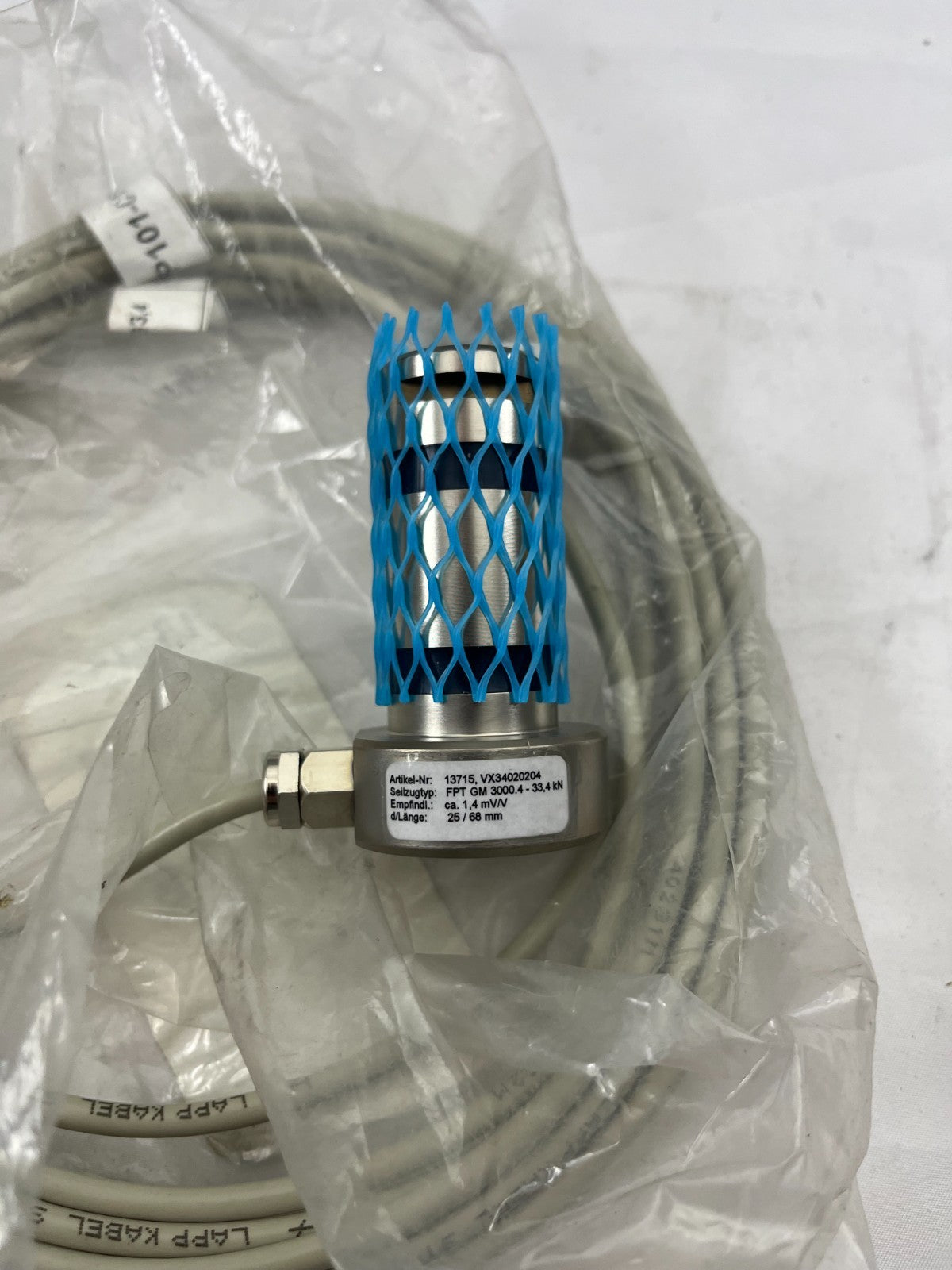 FPT GM 30004 Measurement Bolt Load Cell 33.4kN, 1.4mV/V, 25/68mm, New Sealed