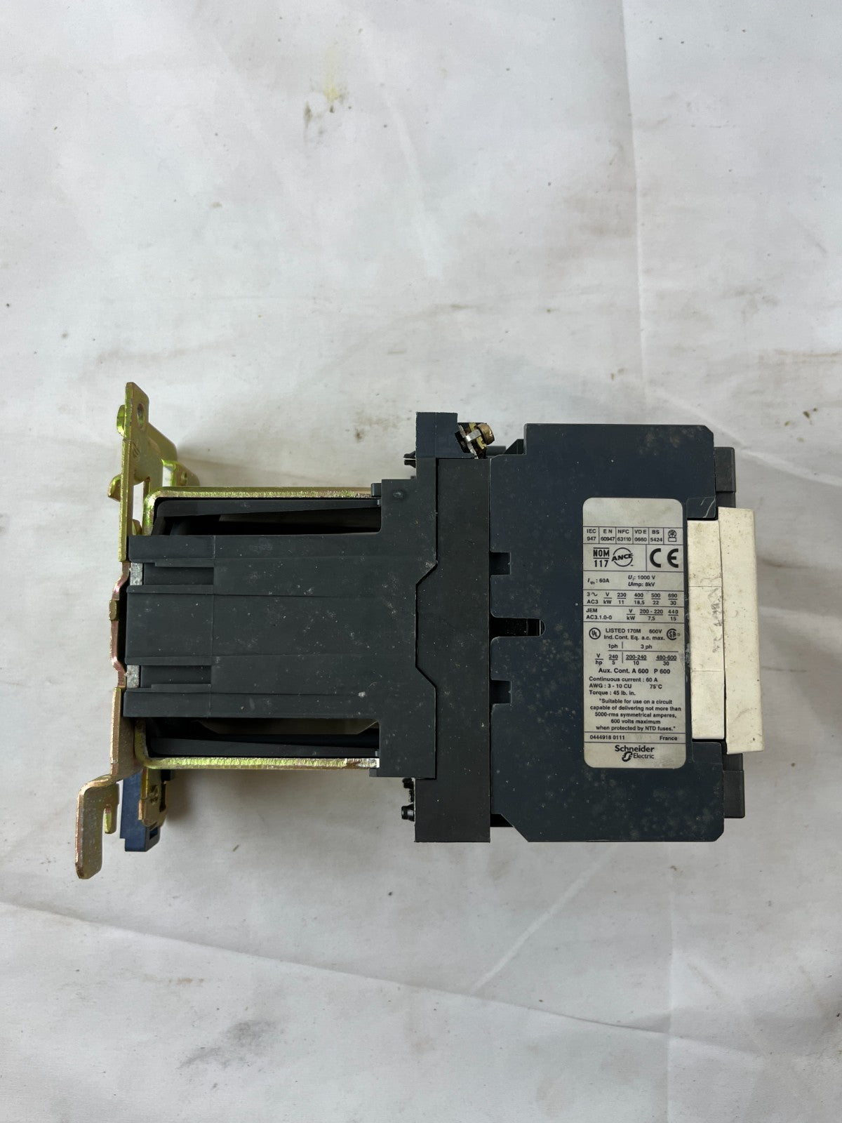 Telemecanique LC1D40 Contactor 60A 3-Pole Motor Contactor LC1 D40 Used Spare
