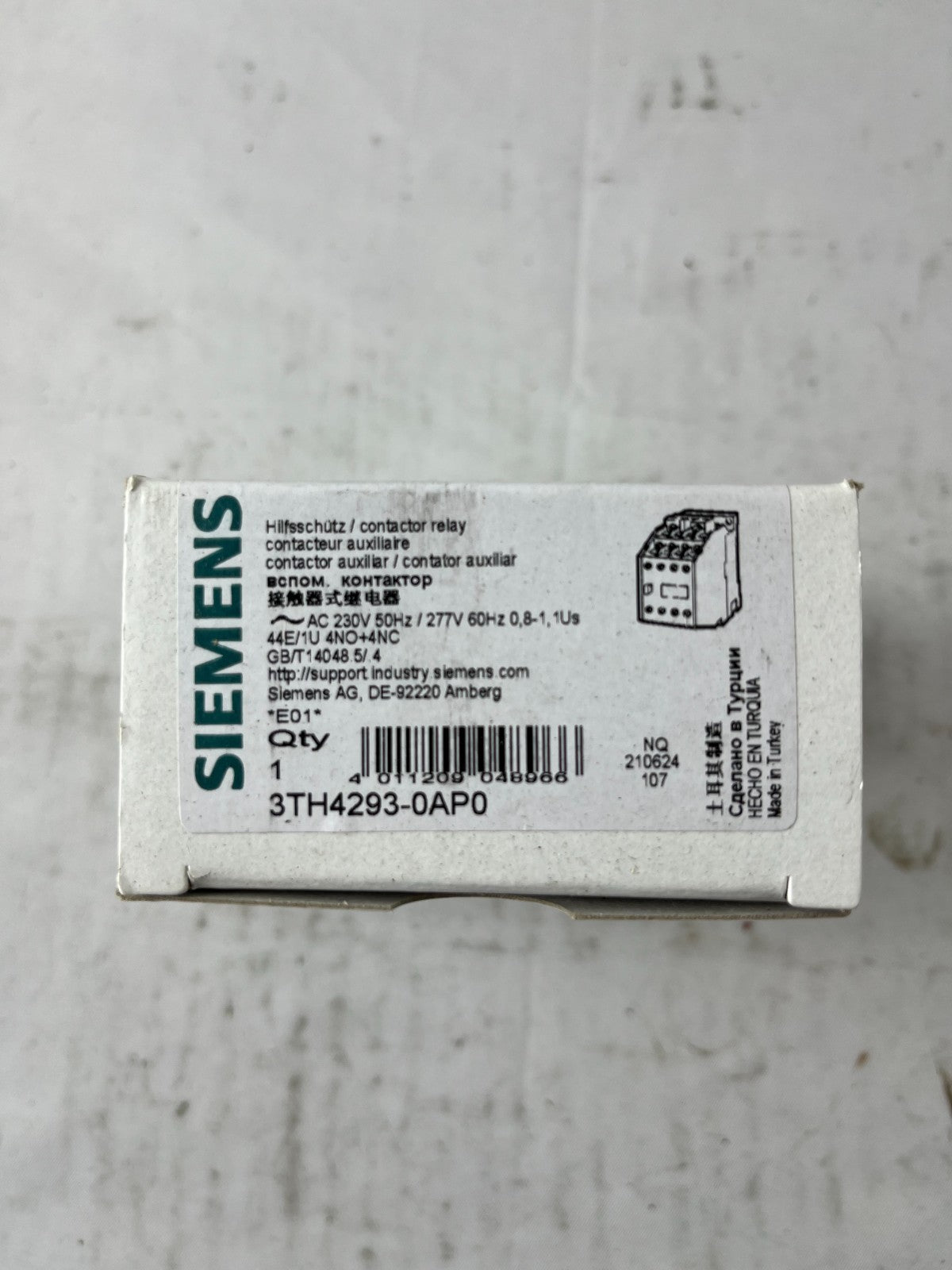 Siemens 3TH4293-0AP0 Contactor Relay 4NO/4NC 230VAC Coil New in Box