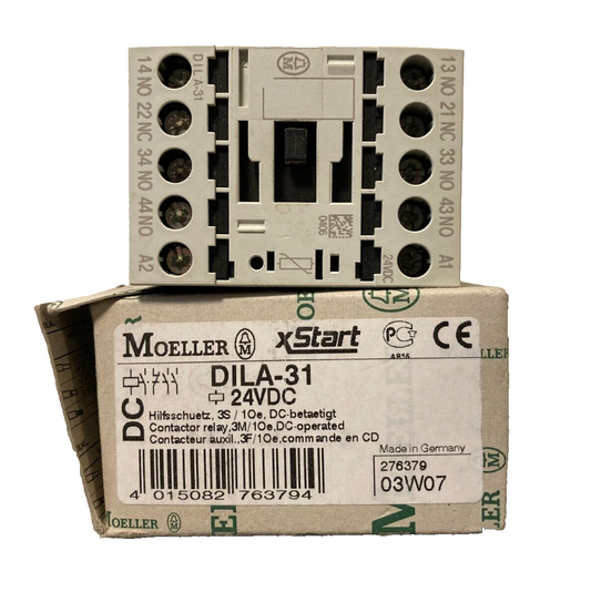 Brand New Moeller DILA-31 Auxiliary Contactor Relay 24VDC – Made in Germany