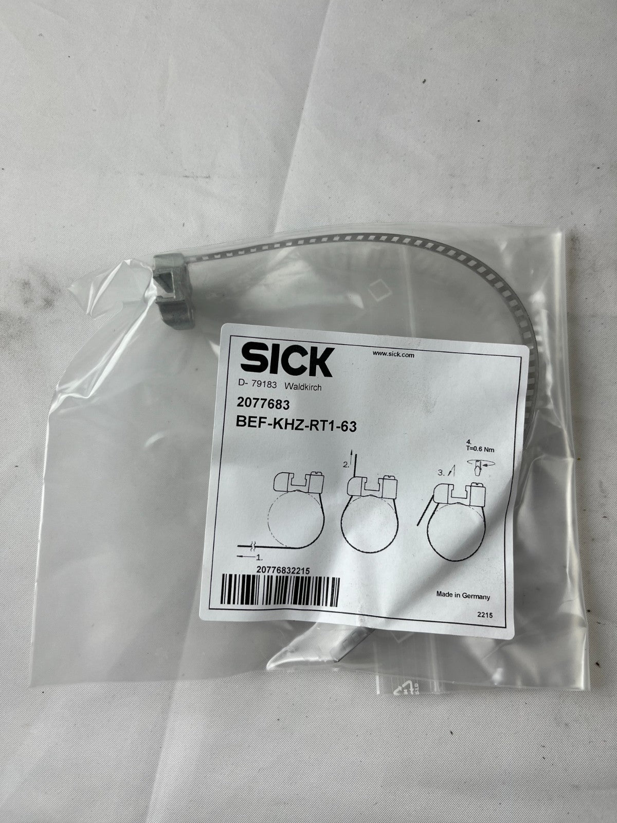 SICK BEF‑KHZ‑RT1‑63 Mounting Bracket 32–63 mm Stainless Steel 2077683 New Sealed
