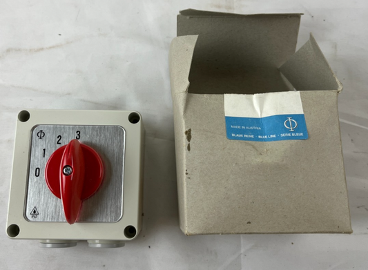 Kraus & Naimer CA10 C04912 PN Rotary Cam Switch 0-1-2-3 IP42 New in Box Spare
