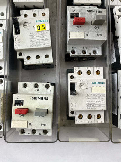 Siemens Motor Starter Lot 18pcs 3VE1 3RV 3VU MPCB Used Working Spare Units