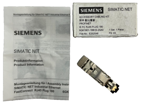 Siemens 6GK1901-1BB10-2AA0 IE FC RJ45 Plug 180 FastConnect Industrial Ethernet
