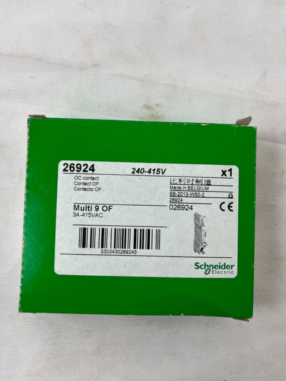 Schneider Electric 26924 Multi 9 OF Auxiliary Contact 240-415V New NOS Spare