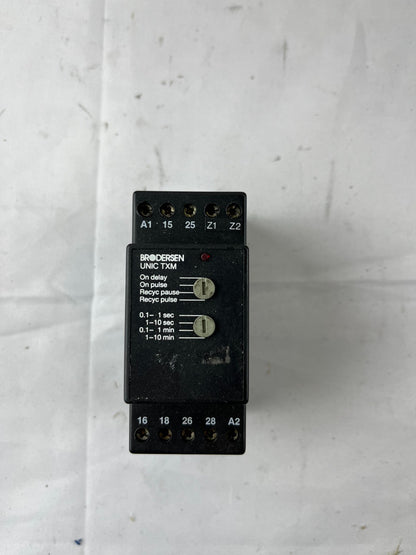 Brodersen UNIC TXM Timer Relay Module 230V AC Multifunction DIN Rail Used