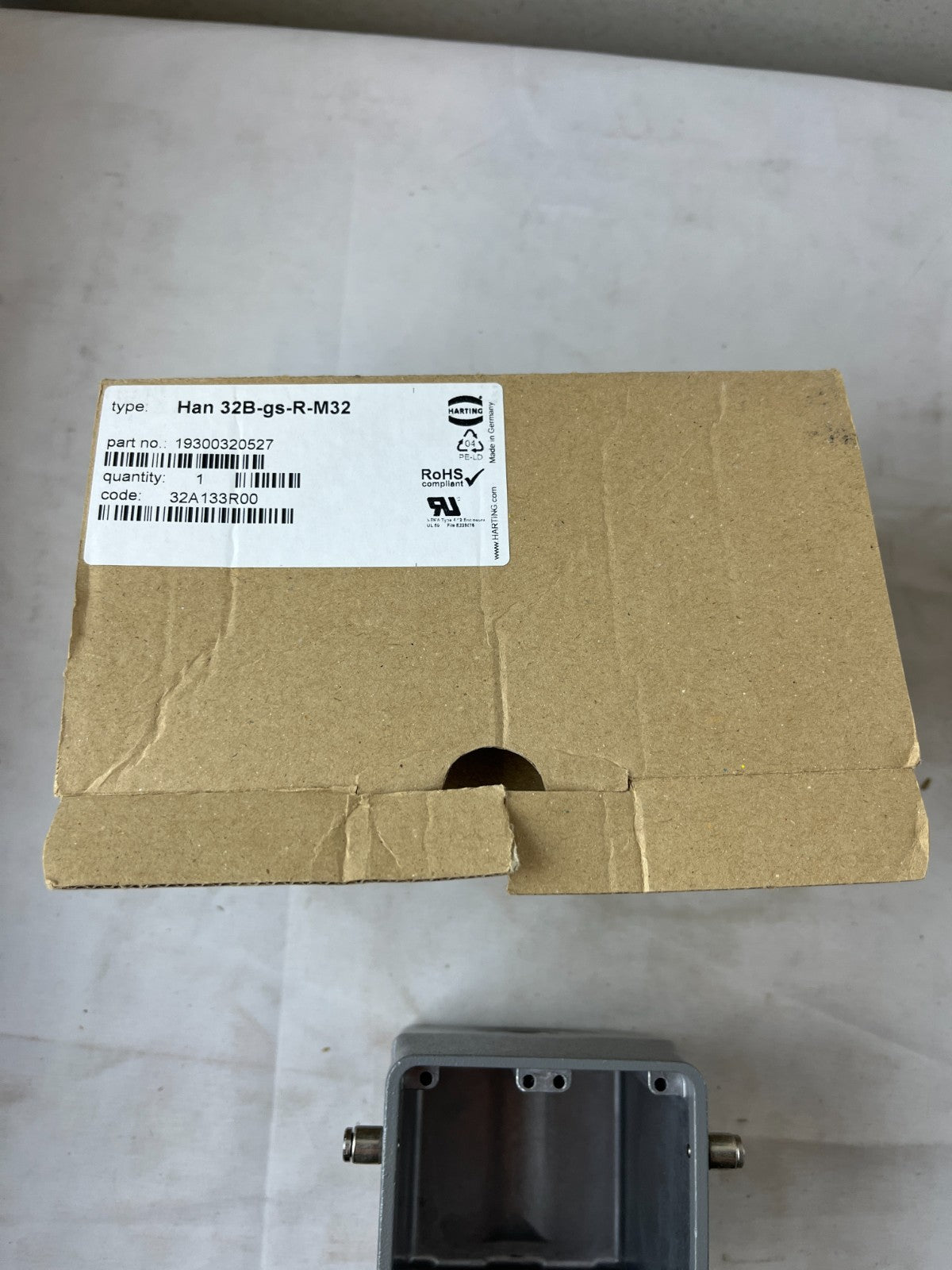Harting Han 32B-gs-R-M32 Hood Housing M32 Cable Entry New Spare Unit