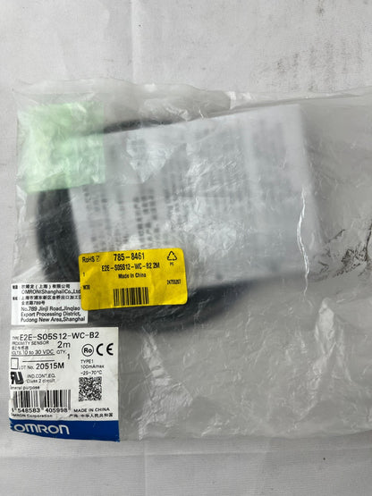 OMRON E2E-S05S12-WC-B2 Proximity Sensor NEW M5 1.2mm PNP NC 10-30VDC 2m Sealed
