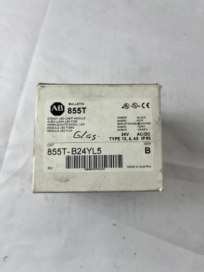 Allen Bradley 855T-B24YL5 Amber Steady LED Stack Light Module 24 V AC/DC 70 mm