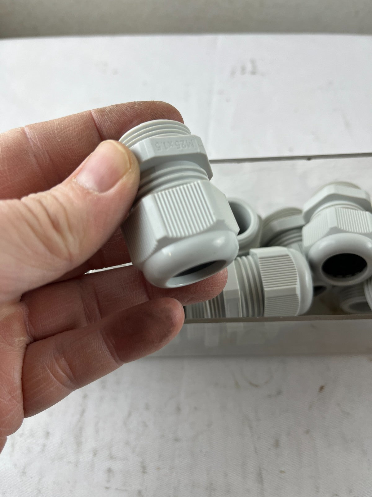 M25x1.5 Cable Gland Bundle Grey Plastic IP Rated Used Lot Spare Parts