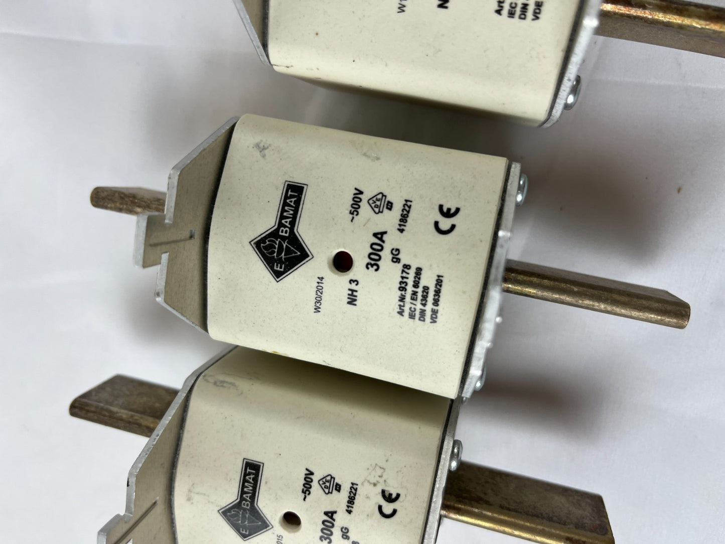 Damat NH3 300A 500V GG Fuses Lot Of 3x Used Spare Units Bundle