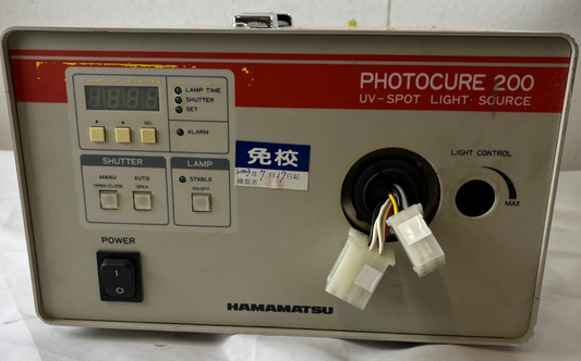 Hamamatsu Photocure 200 UV Spot Light Source L7212-02 UV6 Industrial Used
