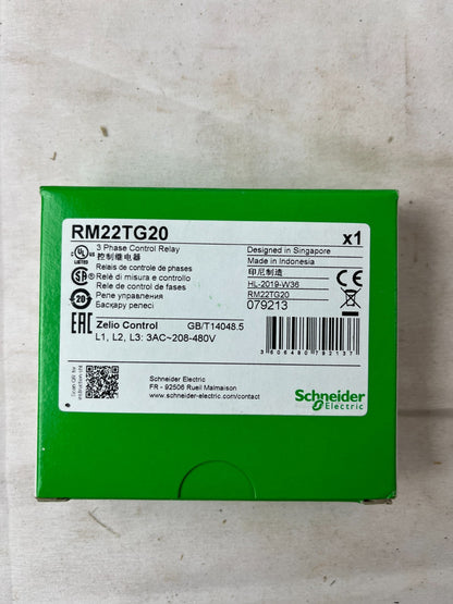 Schneider Electric RM22TG20 Zelio 3 Phase Control Relay 208-480V New in Box