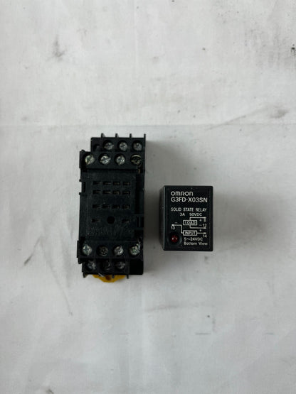 Omron G3FD-X03SN Solid State Relay + Socket Bulk Lot Used Condition Spares