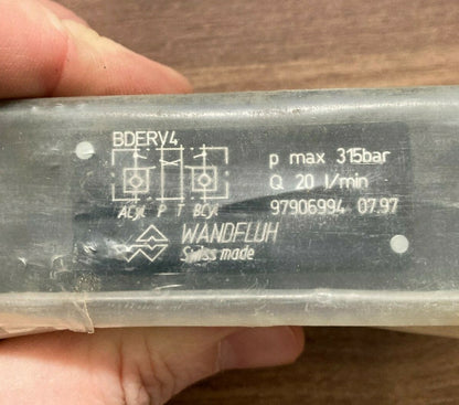 Wandfluh BDERV4 Hydraulic Valve 315 bar 20 l/min 97906994 07.97 Spare Parts